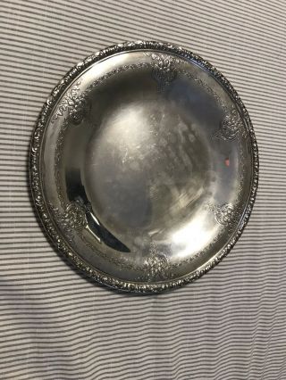 Antique Towle Heavy Sterling Silver Serving Tray 9 1/2” Round 9.  8 Ounce 279 Gram