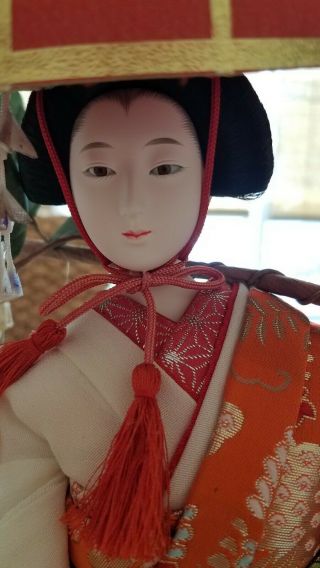 Vintage Geisha Doll Fujimusume,  Kyugetsu Co. ,  ltd.  Tokyo,  Japan 3