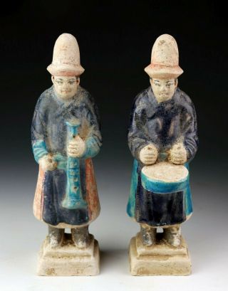 Sc A Ming Dynasty Pottery Figurines,  Musicians,  1368 - 1644