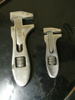 Two Vintage King Dick Adjustable Spanners With Highly Polished Finish