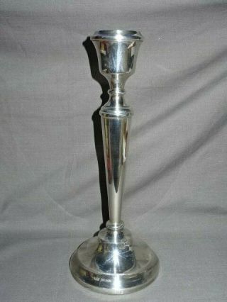 1973 Sterling Silver Large 12.  25 " / 31cm Single Candlestick - At Cannon Ltd 717g