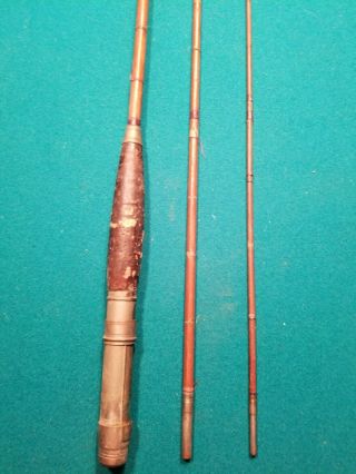 VINTAGE 3 PIECE KINGFISHER BAMBOO FLY ROD 10 ' - 4 DESCRIPTION 3