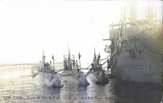 Vintage Naval Postcard,  Type Submarine And Uss Alert,  San Francisco Ca