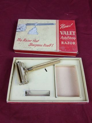 Vintage Gold Valet Auto Strop Razor