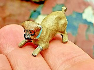Vintage Antique Miniature Cold Painted Austrian Bronze Pug Dog Figure Sculpture