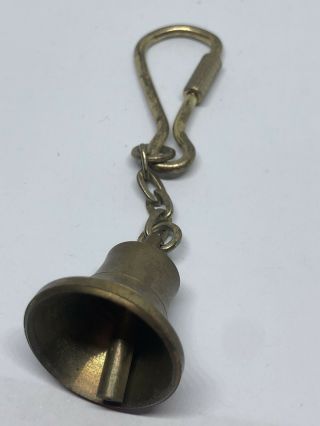 Vintage Brass Ships Bell Keyring