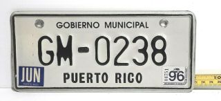 Puerto Rico - 1996 Government Motorcycle License Plate - Very Tough,