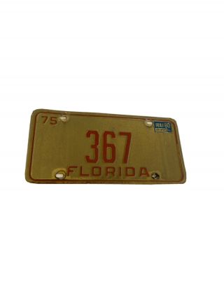 Vintage Rare Florida 1975 License Plate 367