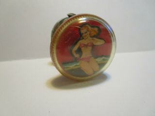 Vintage Suicide Spinner Steering Wheel Knob With Swimming Suit Pin Up