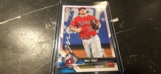 Mike Trout Hand Signed 2018 Topps Baseball Card 1