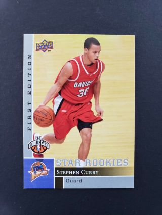 Stephen Curry 2009 - 10 Upper Deck Star Rookies First Edition 196 Warriors Rc Ud