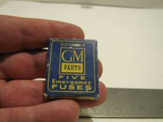 Vintage General Motors Gm Parts Emergency Fuses 4 Left In Cardboard Box
