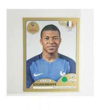 2018 Panini World Cup Kylian Mbappe Rookie Sticker Rc 209 Gold Swiss Edition