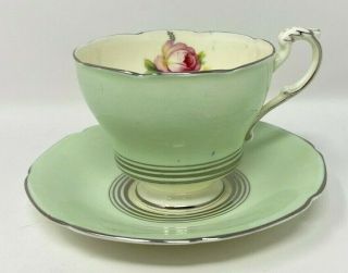 Antique Vintage Paragon Bone China By Appointment Cup/saucer Color With Ros