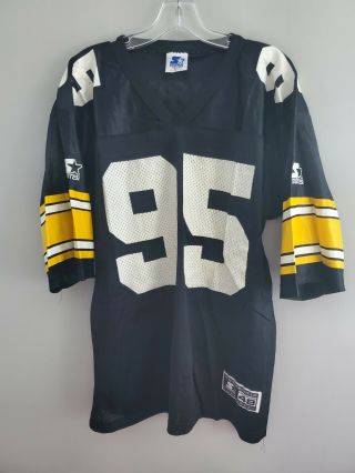 Rare Vintage 90s Starter Nfl Pittsburgh Steelers Greg Lloyd 95 Jersey Mens 48 L