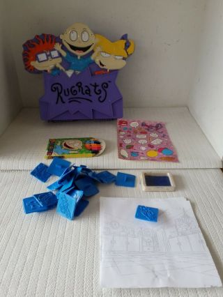 Colorbok Rugrats Kids Stamp Craft Activity Set Vintage 1997 Case Art Playset
