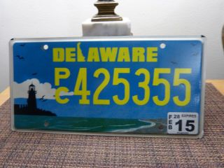 Delaware License Plate Lighthouse