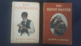 2 Vintage Books - The Postmaster & Depot Master By Joseph C.  Lincoln.
