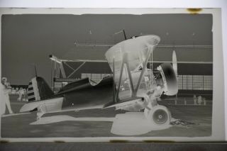 Vintage Aircraft Negative - Boeing P - 12f (model 251) With Belly Tank