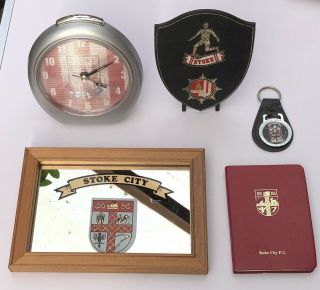 Stoke City Fc Football Club Memorabilia Alarm Clock Mirror Keyring Vintage Diary