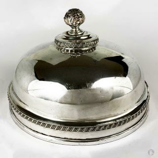George Iii Small Old Sheffield Plate Serving Dish Dome Cover C1810 7 1/2 "