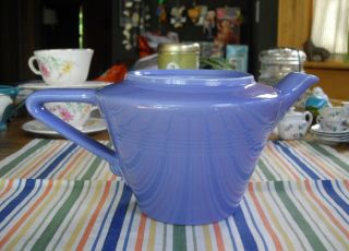 Vintage Homer Laughlin Harlequin Blue Mauve Tea Pot Teapot Bottom Fiesta