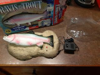 Vtg Gemmy 2000 Travis The Trout Singing Mounted Fish