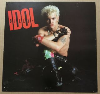 Billy Idol Rare 1982 Vintage Promo Poster Flat For Self Titled Cd 12x12 Usa