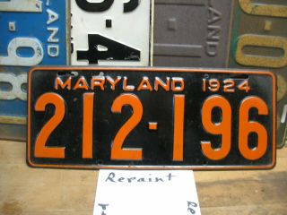 1924,  1925,  1926,  1927 & 1928 MARYLAND 5X License Plates Tags 2