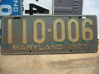 1924,  1925,  1926,  1927 & 1928 MARYLAND 5X License Plates Tags 3