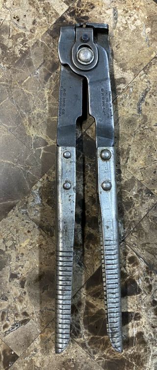 Vintage Kd Tools No 424 Metal " Cv " Boot Clamp Specialty Crimper Pliers Usa