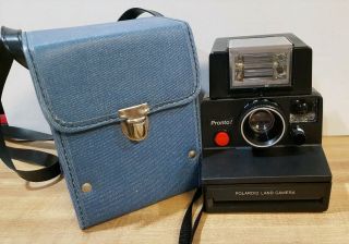 Vintage Polaroid Pronto Camera With Flash And Case