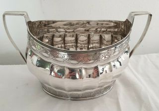 Large Georgian Hallmarked Silver Sugar Bowl - London 1799