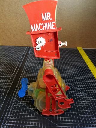 Vintage 1977 Ideal Mr.  Machine Gear Robot Wind - Up Toy W/key