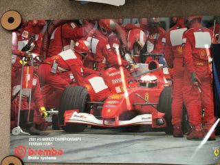 Brembo 2001 World Champion Ferrari Michael Schumacher Formula One Poster