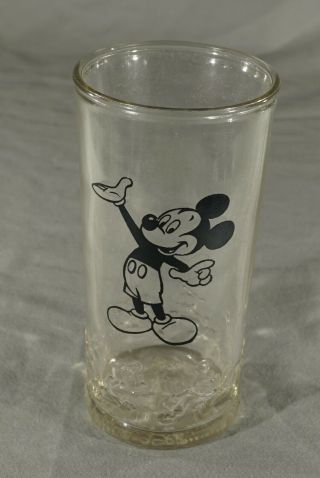 Vintage Antique Mickey Mouse Walt Disney Character Glass - 5 " Tall