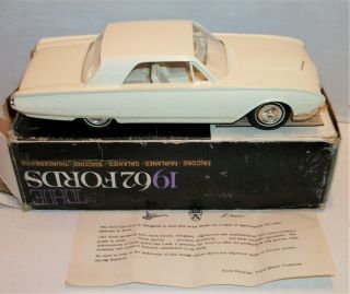 Rare - Vintage - 1962 - White - Ford - Thunderbird - Dealer - Promo - Car With Box