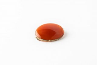 Antique Scottish Victorian 15ct Yellow Gold & Carnelian Agate Brooch