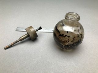 Vintage Socony Vacuum Glass and Brass Mobiloil Oil Dripper Oiler 3