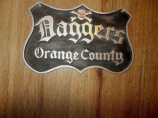 Car Club Plaque Daggers Orange County Skull/cross Bones Ebay Motors Roth Ind L.  A