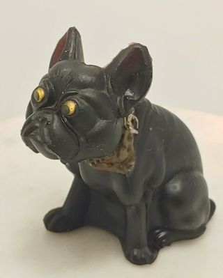 Vtg Westmoreland Or Tiffin Glass Black French Bulldog Boston Terrier Figurine