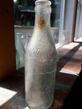 Vintage Anniston Alabama Coca Cola Straight Side Bottle Trade Mark Registered