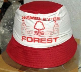 Nottingham Forest League Cup Final Wembley Vintage 1980s Bucket Hat - Unworn
