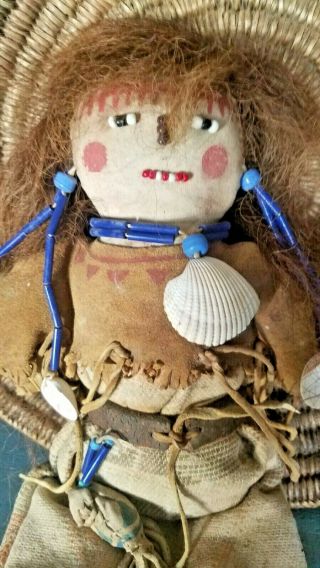 Antique 1930s Doll Native American Indian