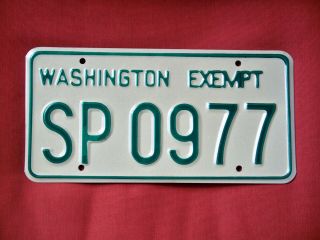 Washington State Patrol Police License Plate Sp 0977 Low Number Exempt 2