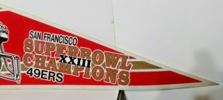 San Francisco 49ers Bowl XXIII Champions Full Size Pennant 12 