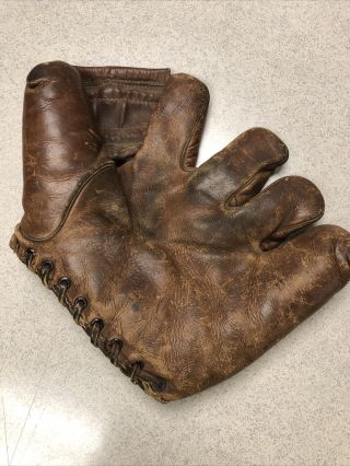 Vintage Macgregor Gold Smith Baseball Glove Melvin Ott Split Finger 1930’s