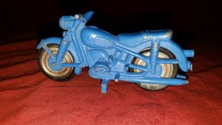 Vintage Toy Motorcycle Cast Metal Hard Rubber Tires.  Hubley ?