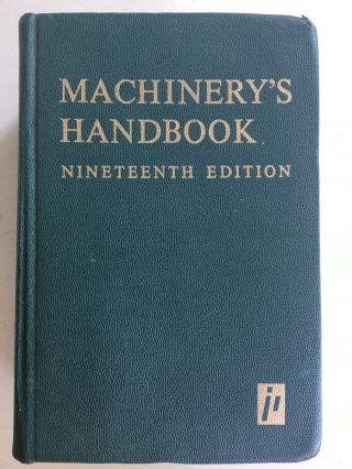 Vintage Machinery’s Handbook 19th Edition 1971 Industrial Press