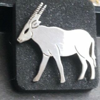 Vintage Mexico Sterling Silver Gazelle Pin Brooch.  11.  8 Grams